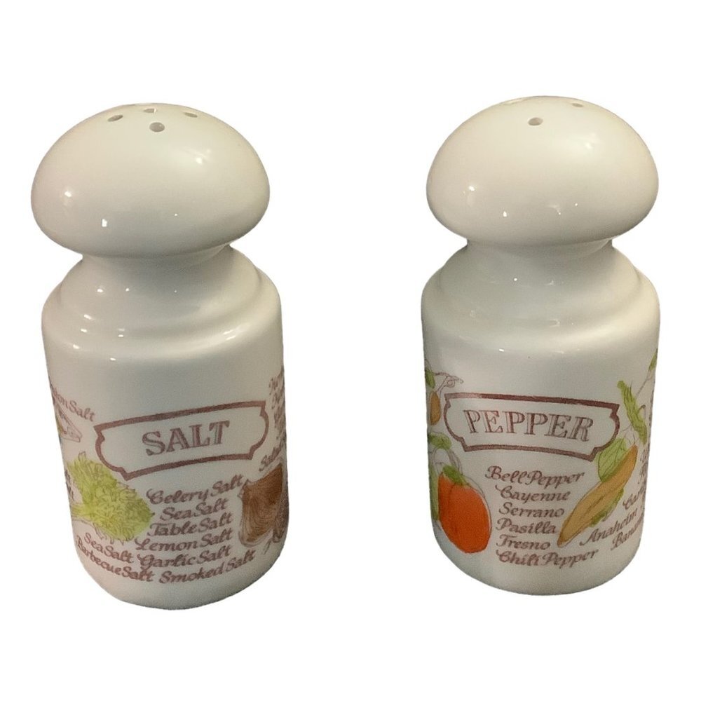 Vtg 1980 Avon Salt and Pepper Shaker Set Harvest Vegetable Garden Country Rustic